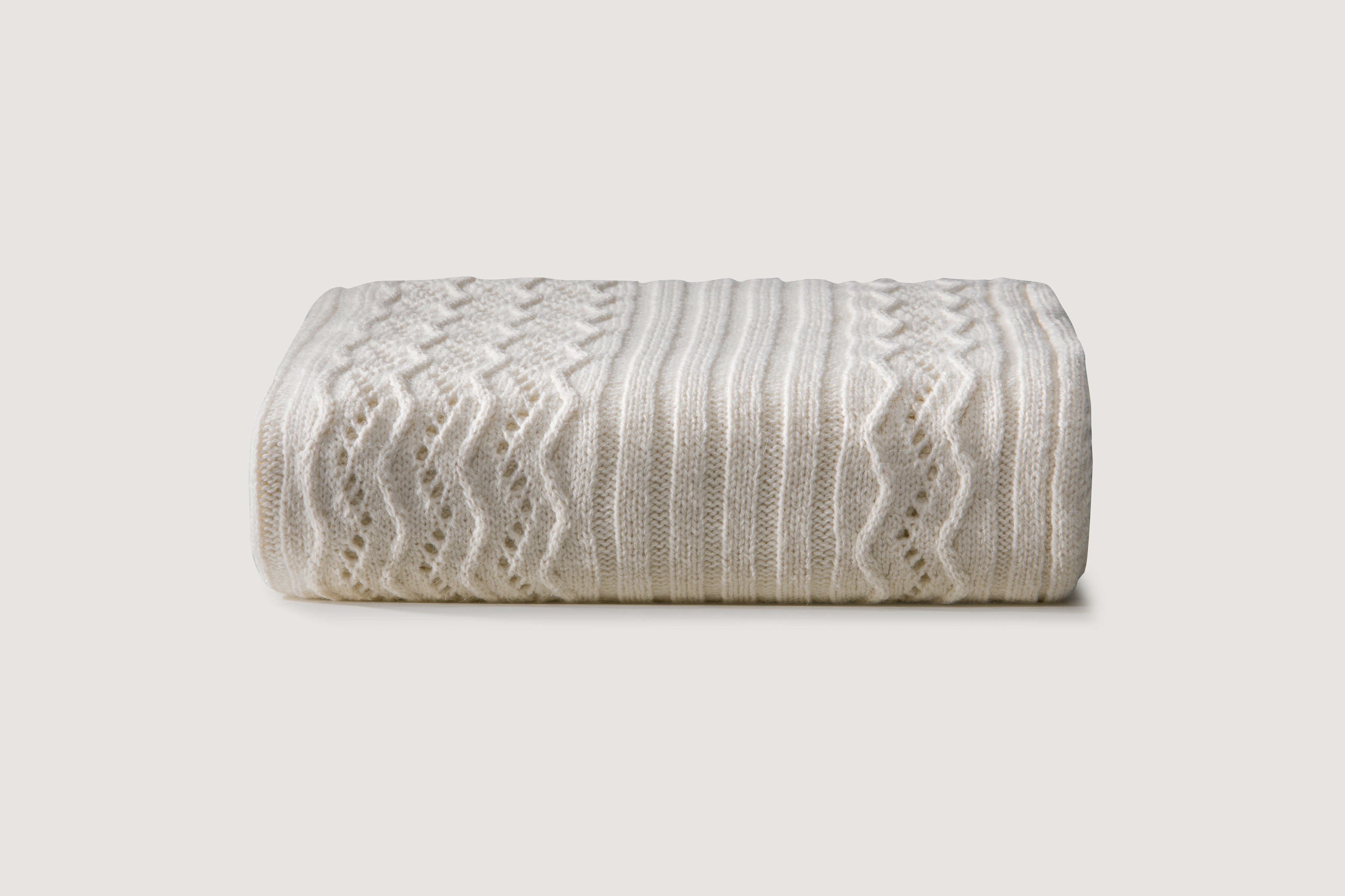 Zigzag Knitted throw