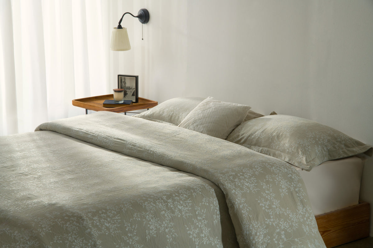 Minimal leaves Duvet cover Set (3pcs) – Lilly Home