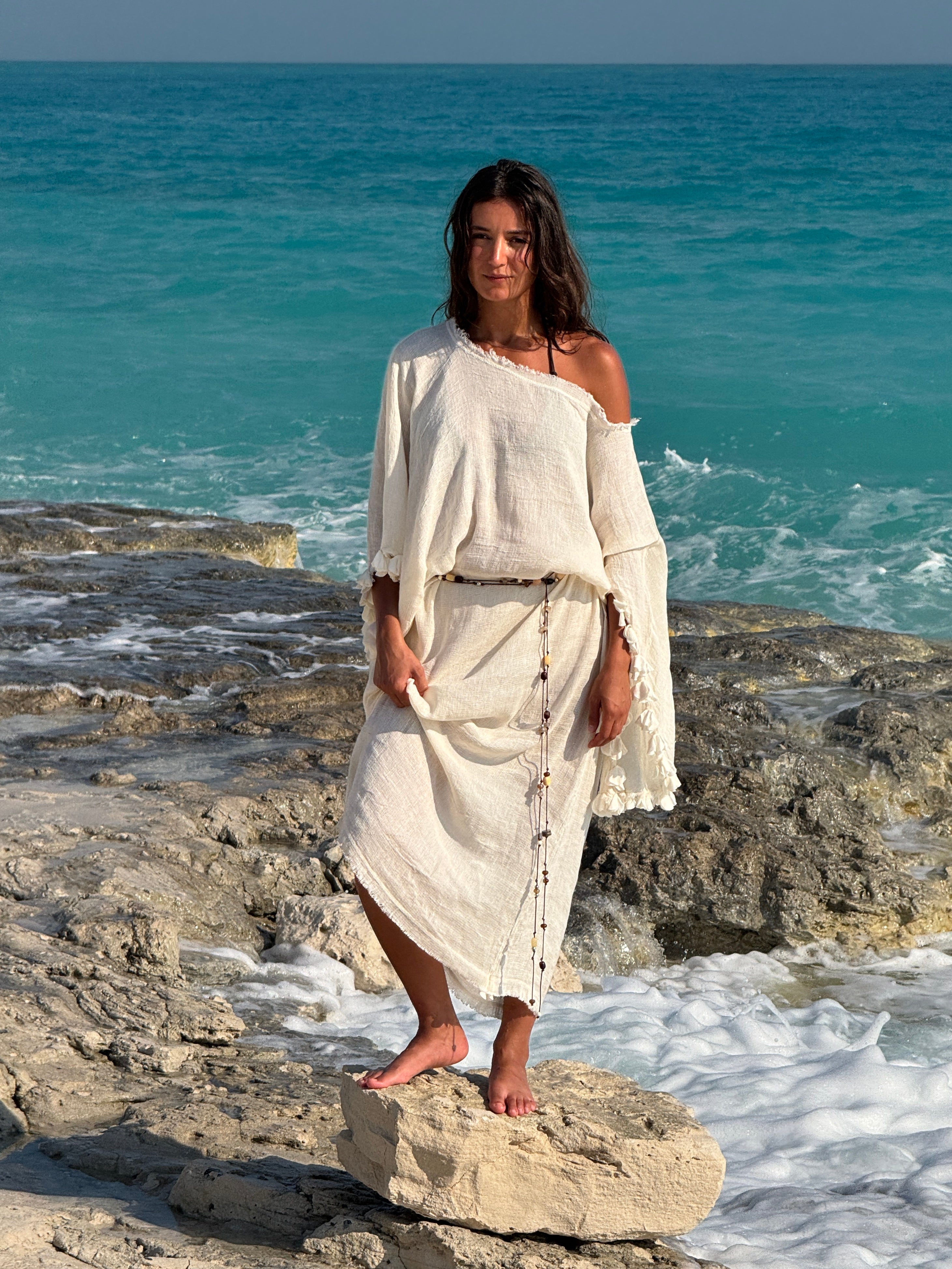 Flower Linen Dress
