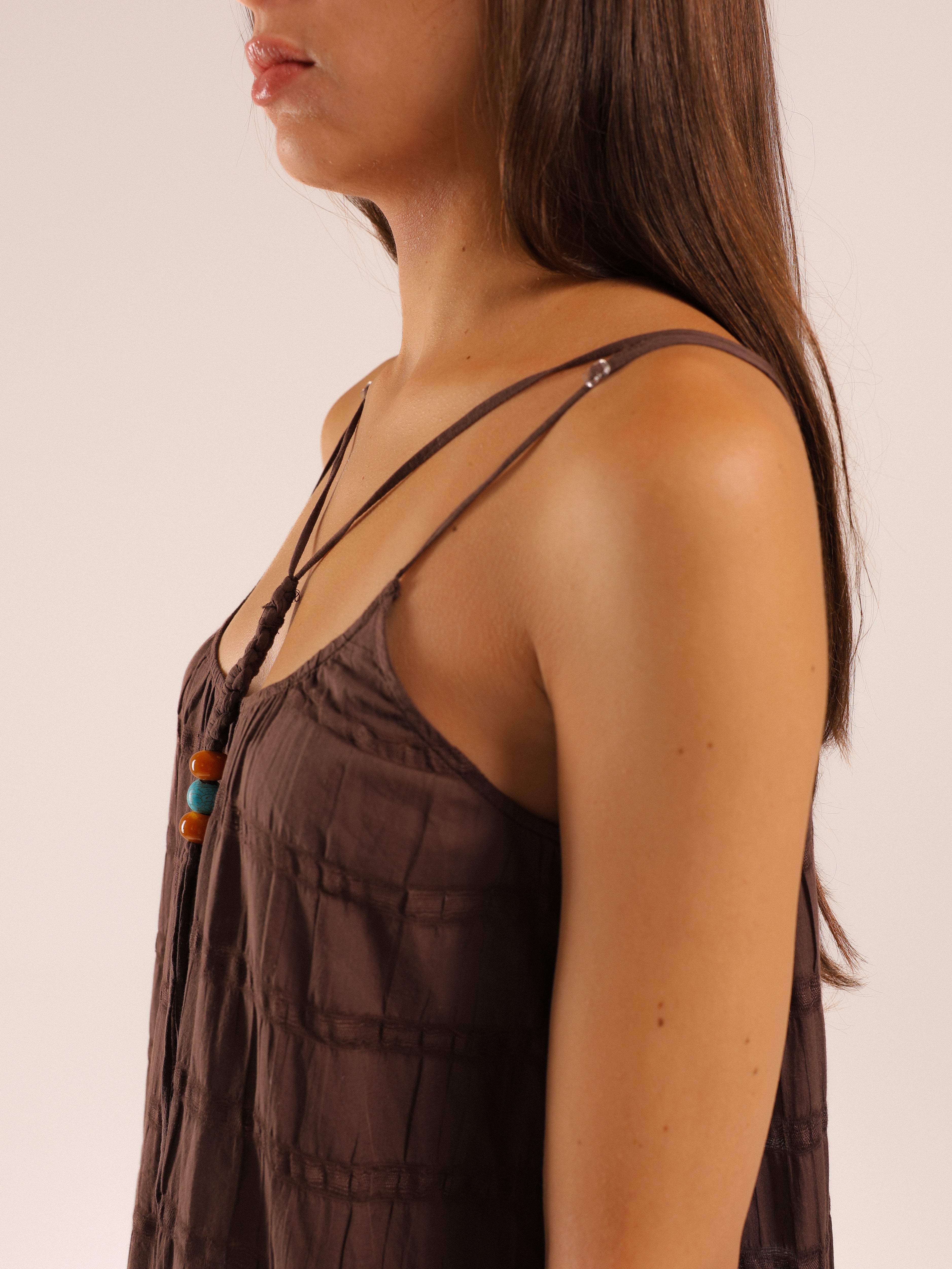 Beaded Brown Dress