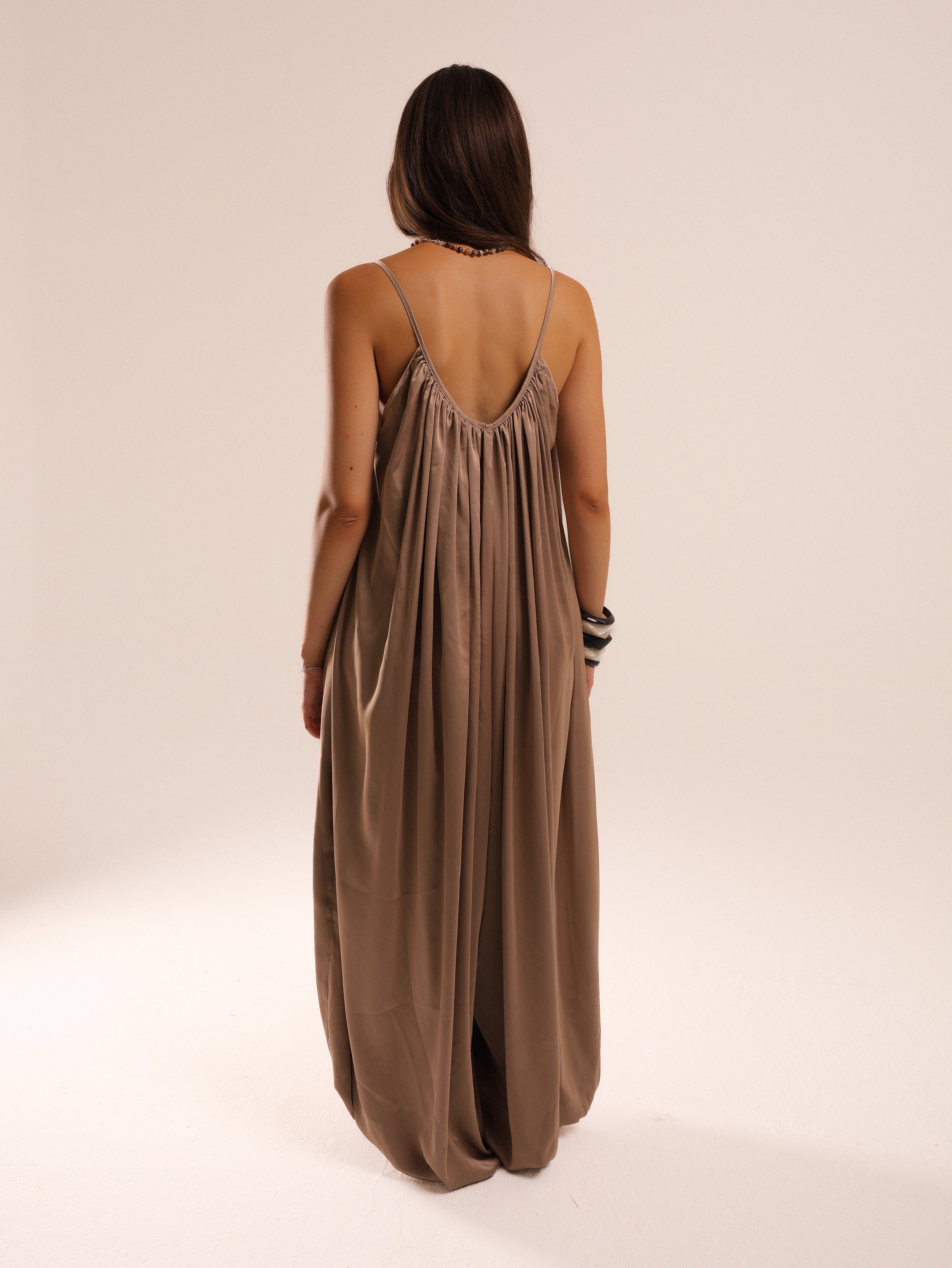 Brown satin Jumpsuit