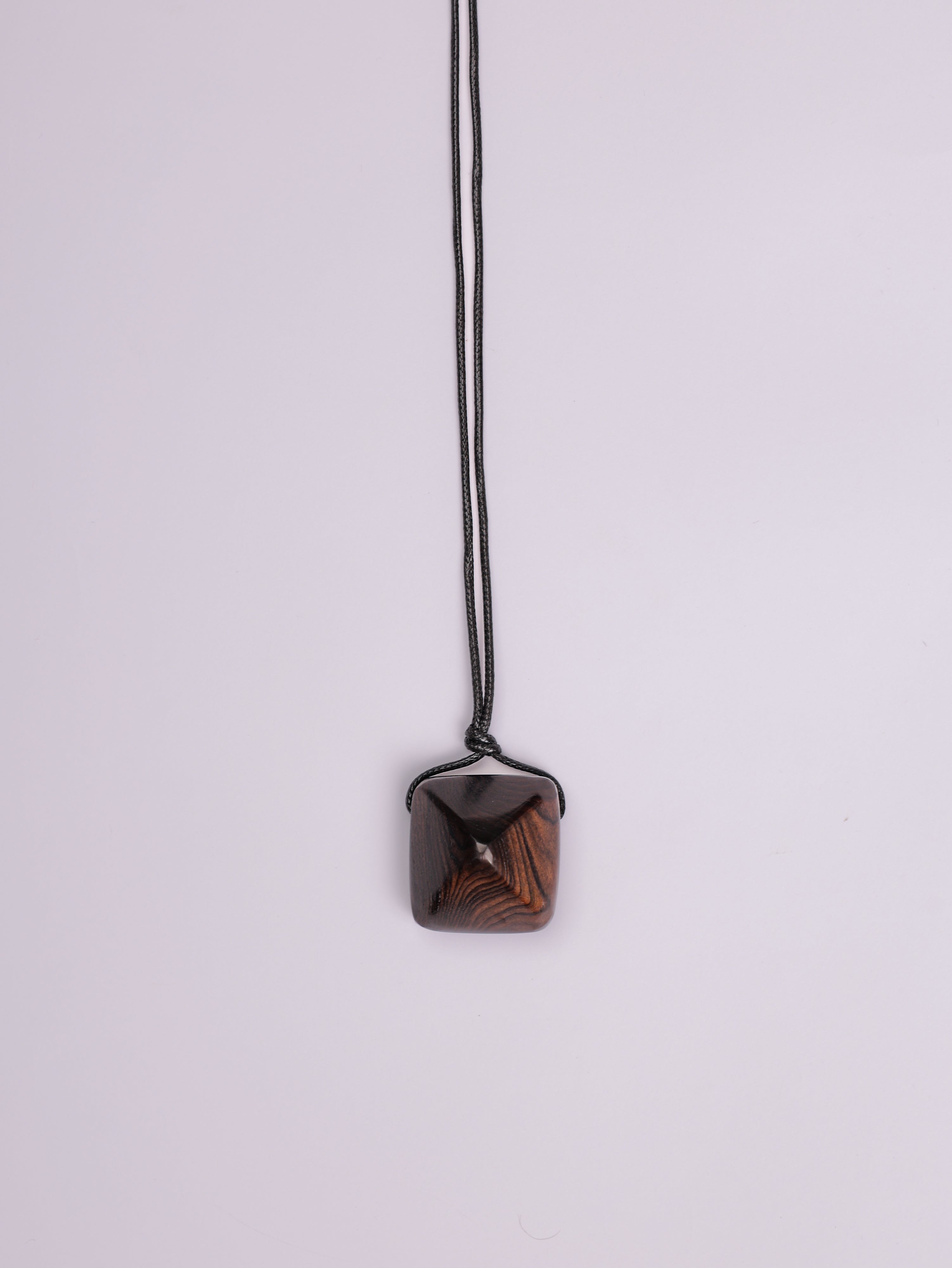 Wooden Pyramid Necklace