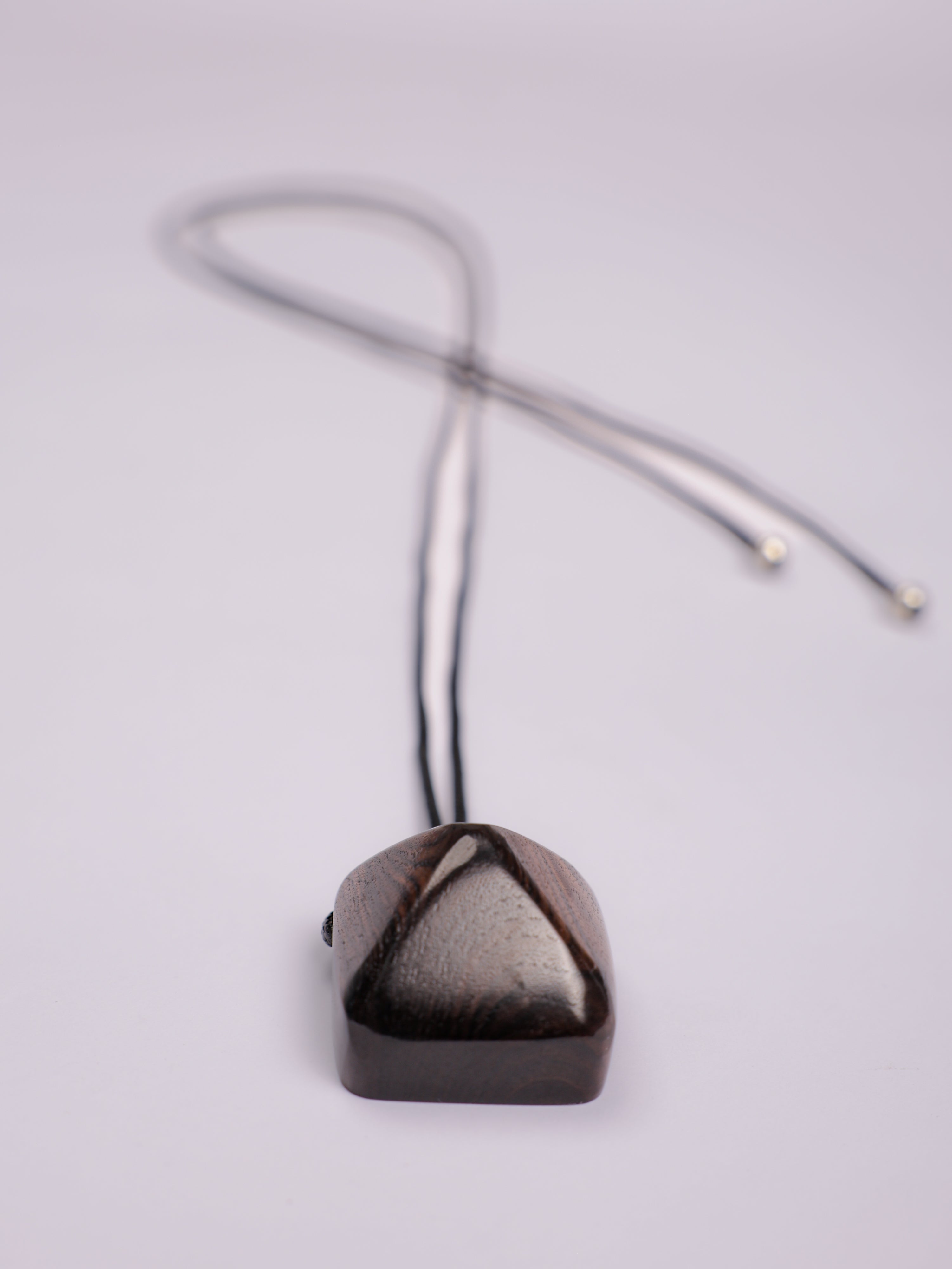 Wooden Pyramid Necklace